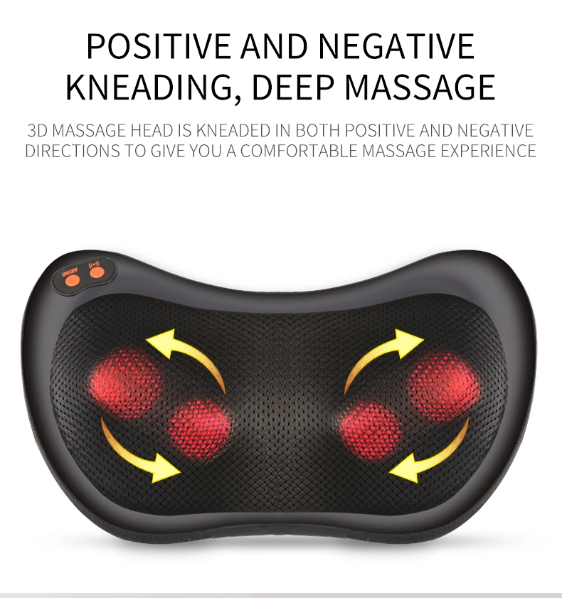 Car Home Use Deep Shiatsu Kneading Cervical Massage Pillow Full Body Neck Shoulder Leg Foot Massage Pillow for Stress Relax